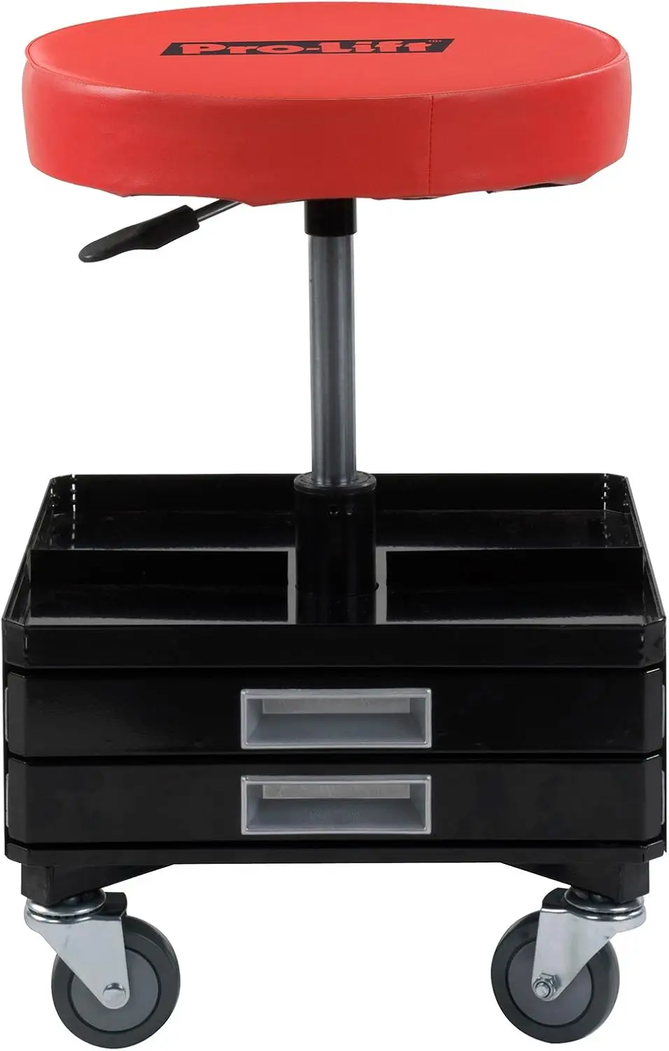 

300 lb Capacity Pneumatic Chair with Dual Tool Tray, Adjustable Height, Heavy Duty Casters