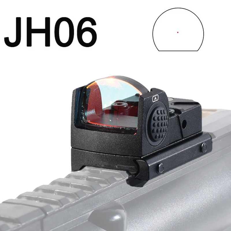 

Тактический прицел JH06 с красной точкой, оптический голографический прицел для пистолета, подходит для планок 20-22 мм, прицел для ружья