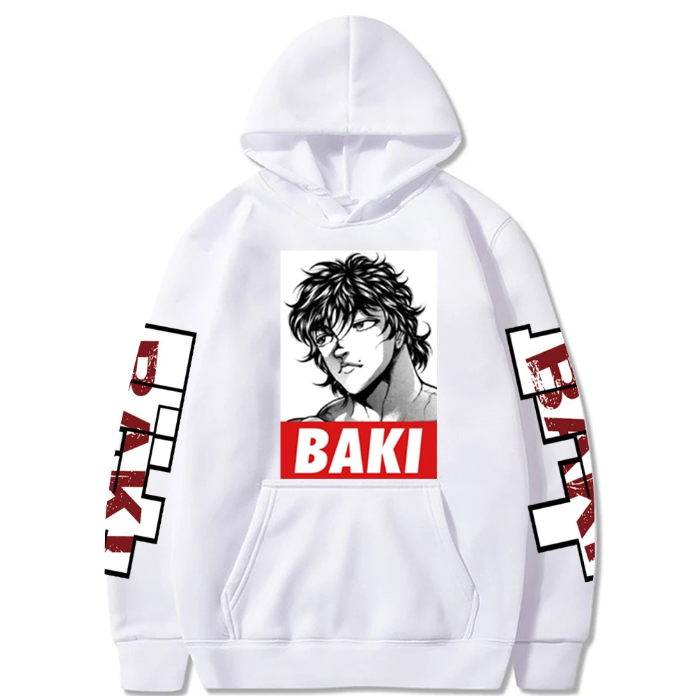 Anime Baki Hoodie The Grappler Hoodies Men Women Long Sleeve Harajuku Baki Hanma Graphics Casual Sweatshirts Clothes