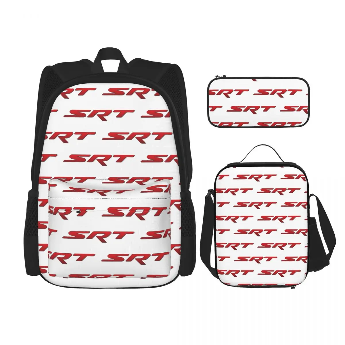 

Dodge Hellcat Srt Logo Backpacks Boys Girls Bookbag Children School Bags Cartoon Kids Rucksack Lunch Bag Pen Bag Three-Piece Set