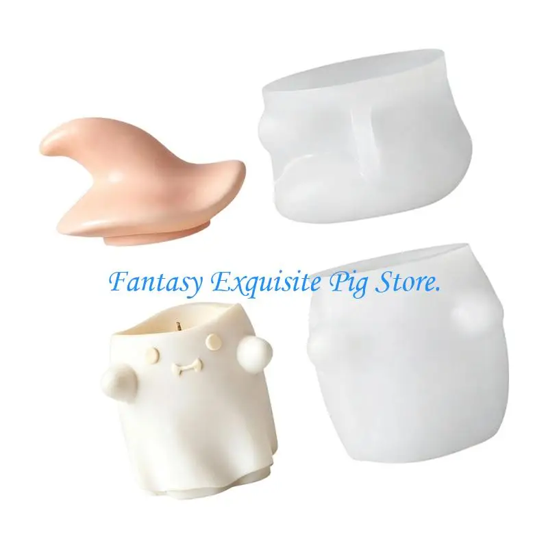 HXBF Silicone Spooky Character Casting Mold Set with Bend-Back Release