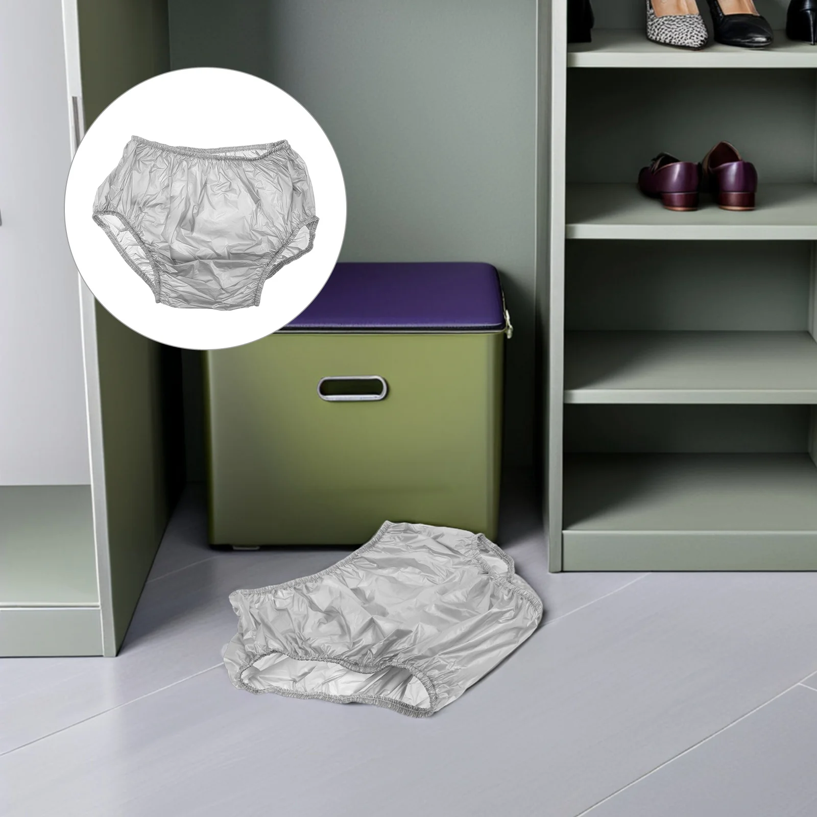 2pcs Reusable Adult Diapers Incontinence Pants Waterproof Absorbent Cloth Diaper Covers For Elderly Washable Overnight Leakproof