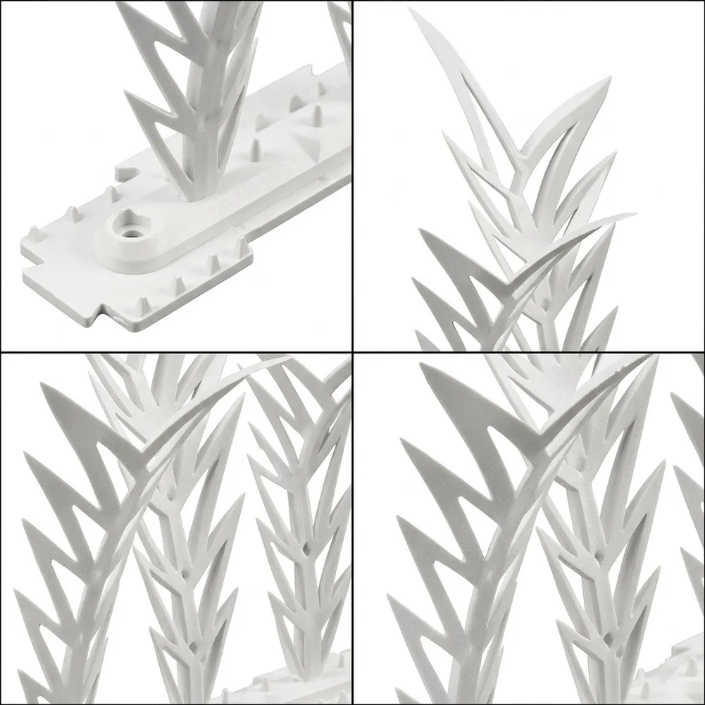 Dissuasifs à oiseaux en plastique HIPS avec structure en forme de branche pour la protection des toits, des clôtures et des fenêtres contre les oiseaux.