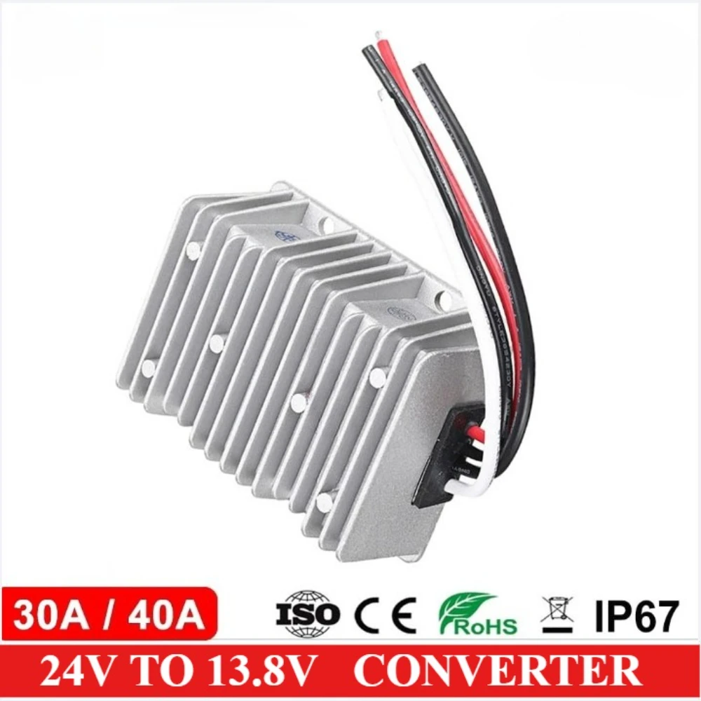 

24V to 13.8V 30A 40A DC DC Step Down Converter Regulator Voltage Step Down Supply Buck Module Converter Car Power Waterproof CE