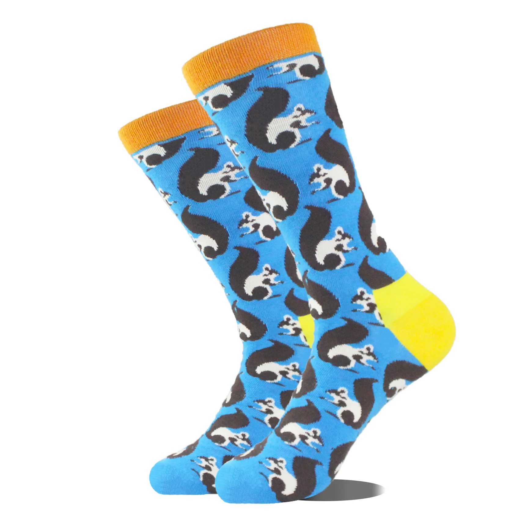 1 paar dierennieuwigheid sokken met buitenaardse dinosaurus mopshond panda flamingo cactus en skateboard print voor mannen vrouwen unisex EU 37-44