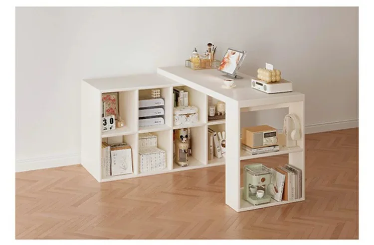Solid wood bay window, desk with cabinet, corner retractable table, computer table, bedside comb, makeup table, student writing