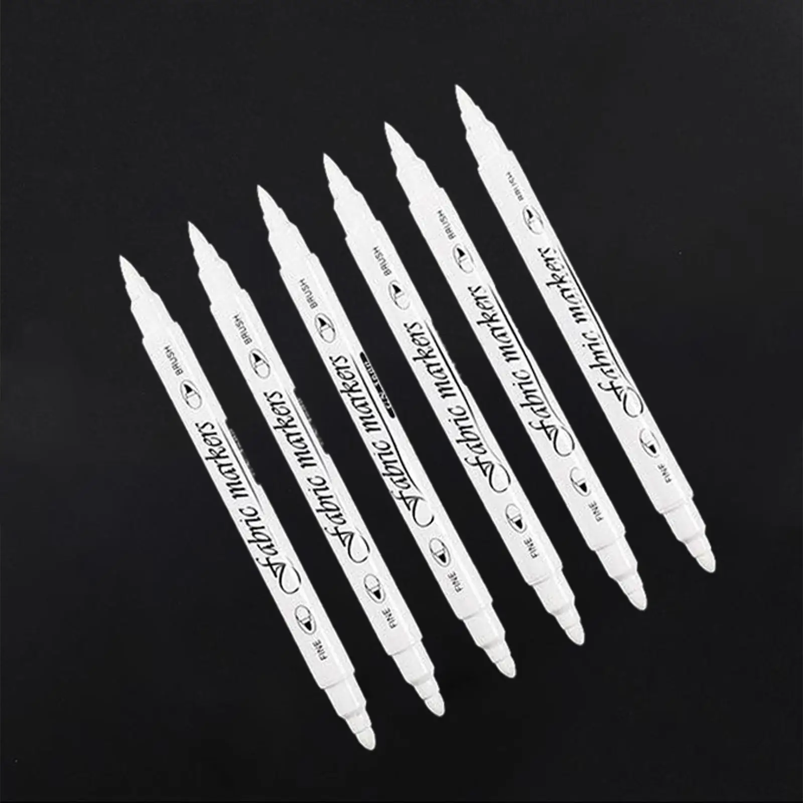 6x Fabric Marking Pen Double Head Waterproof Dressmaker Tire Painting