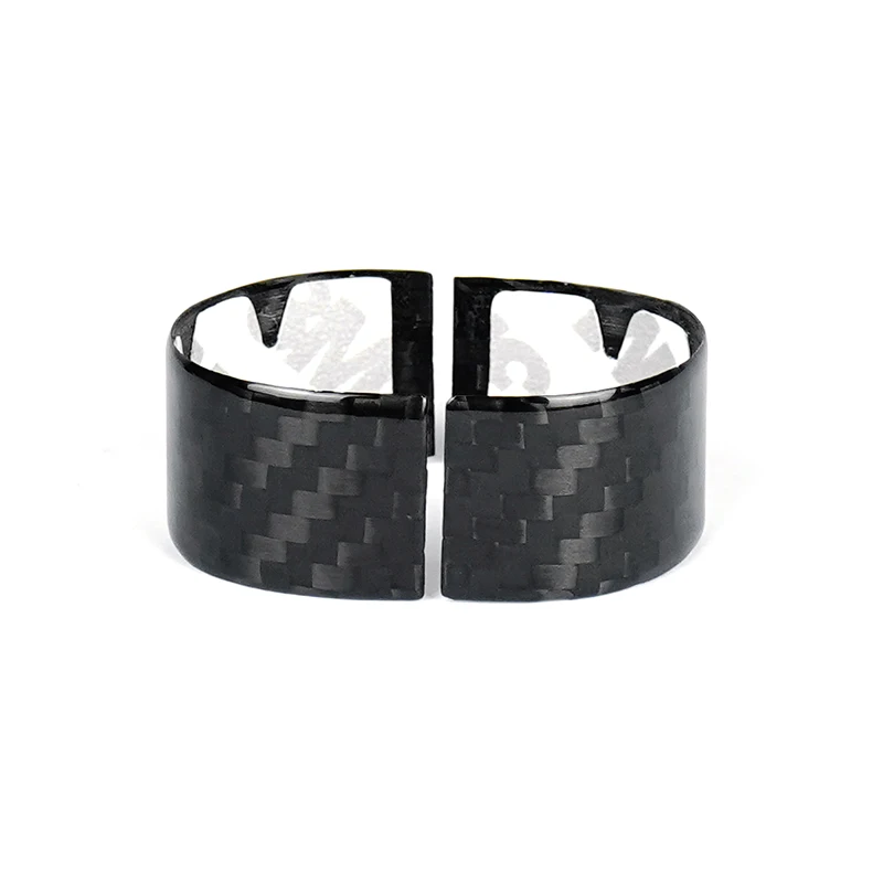 TIYPEOR Carbon Fiber Steering Wheel Cover For Fiat 500 2020-2025 Decor Protective Accessories  With Racing Stripe Interior Trim