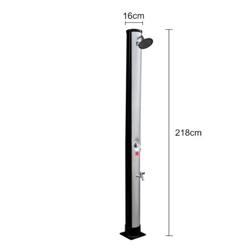 35L  solar shower with silver paint in middle have foot shower