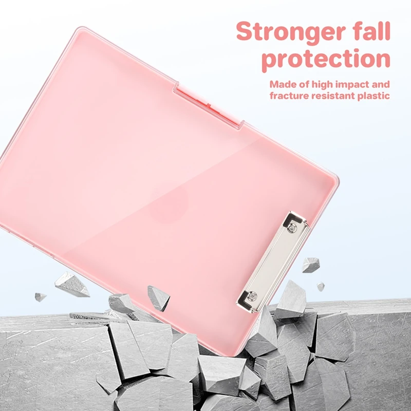 Clipboard A4 With Storage Compartment,Folder Breastfeeding Clipboards Side Opening Portable Writing Clipboard