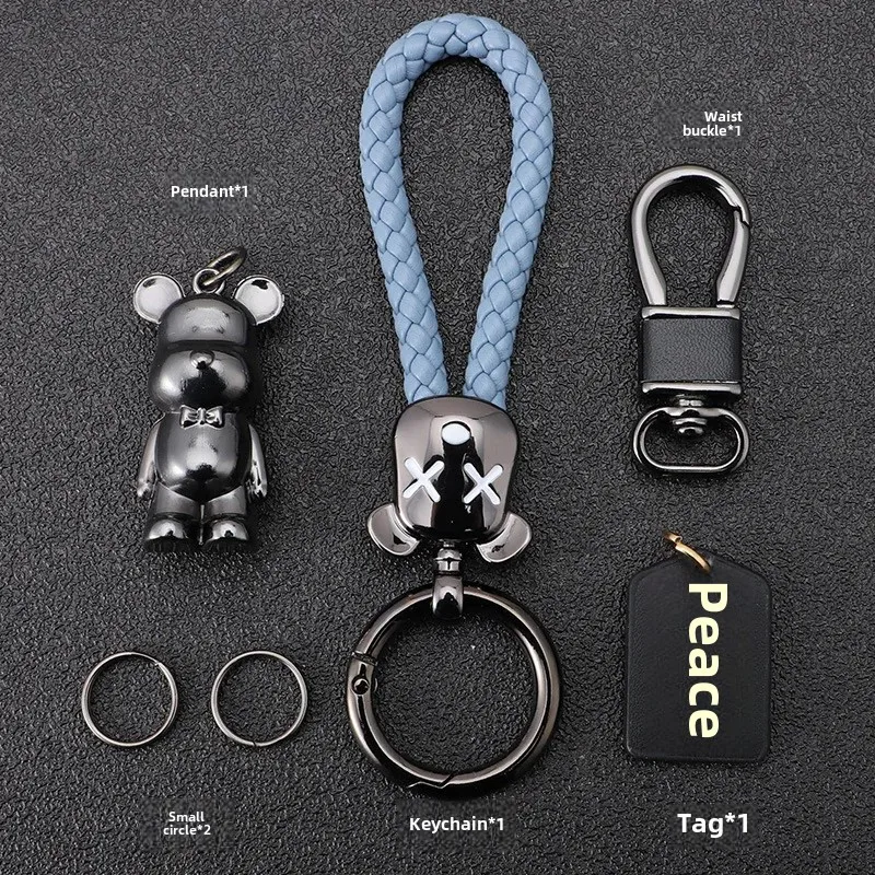 دائم المعادن الدب سيارة المفاتيح الراقية أفخم مفتاح حبل مكافحة فقدان مقاومة للاهتراء وقوية عبر الحدود اكسسوارات السيارات #1