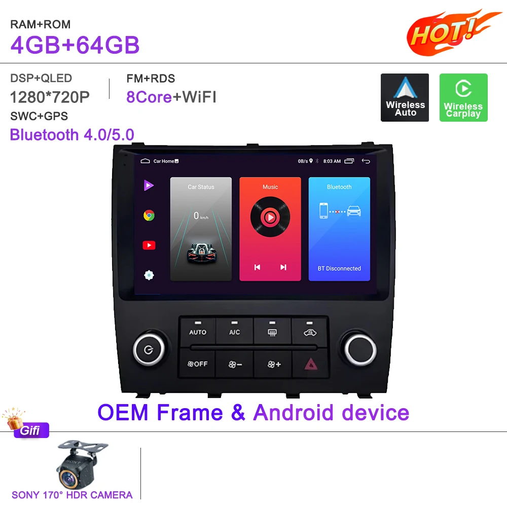 Android 16 Carplay Auto Voor Lexus IS200 XE10 1999-2005 Autoradio Multimedia Video Player Navigatie GPS DVD Touch screen WiFi