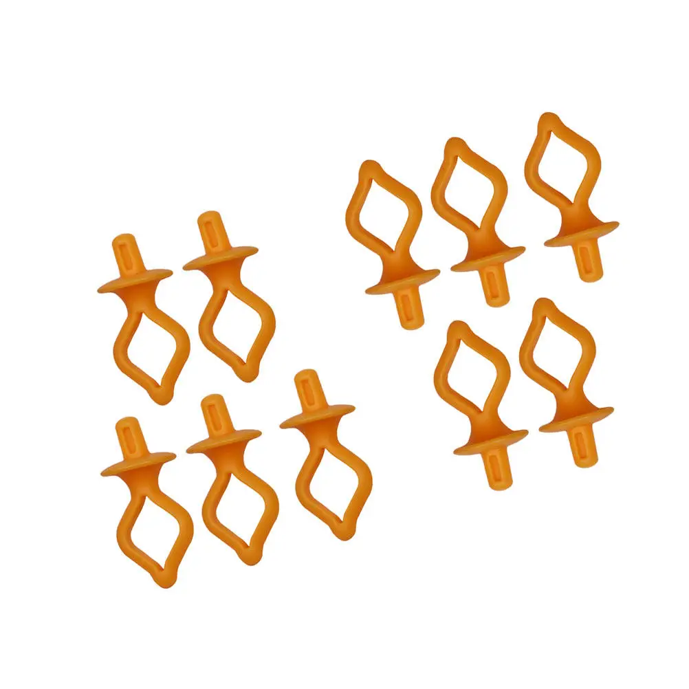 

Набор из 10 высококачественных силиконовых зажимов для шпулек: прочные, легкие, фиксирующие клипсы для домашних швейных ниток и катушек, оранжевые