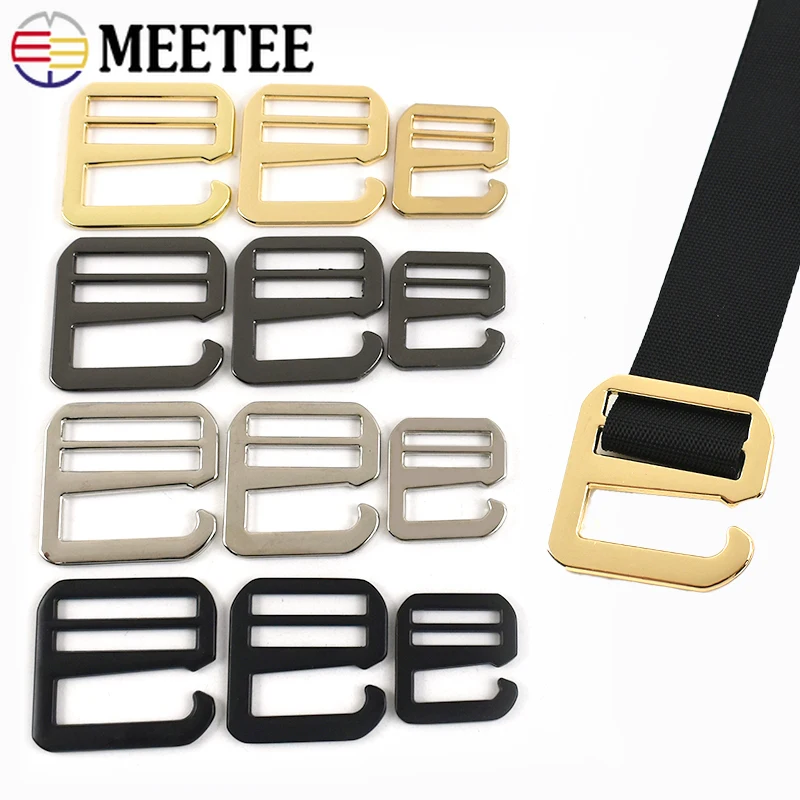 

5Pcs Meetee 20-50mm Metal Tri-Glide Slider Buckle Adjuster Webbing Bag Strap Ring Clasp Side Clip Belt Hook Hardware Accessories