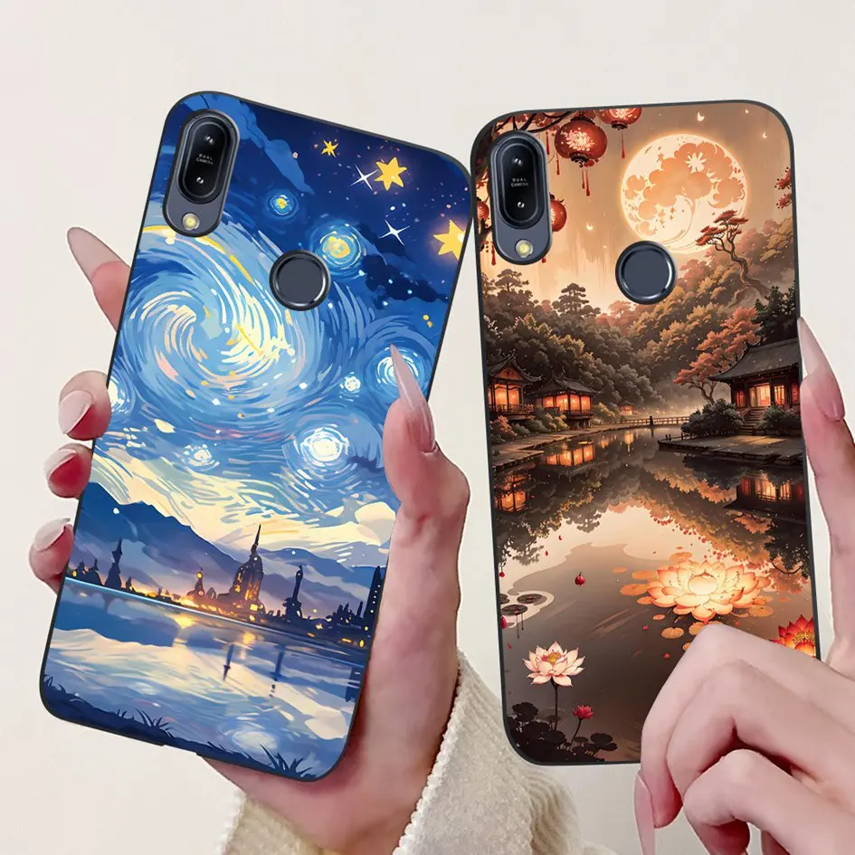 Para Asus Zenfone Max M2 ZB633KL Funda X01AD X01BD Funda de moda pintada suave TPU Funda en Zenfone Max Pro M2 ZB631KL X01BDA Coque