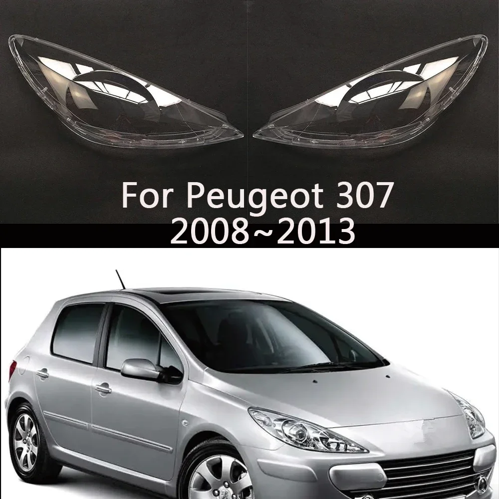 

HTTCCY Front Headlight Cover For Peugeot 307 2008 ~2013 front Car Headlight Cover Lens Shell Glass Lampcover Lampshade Headlamp