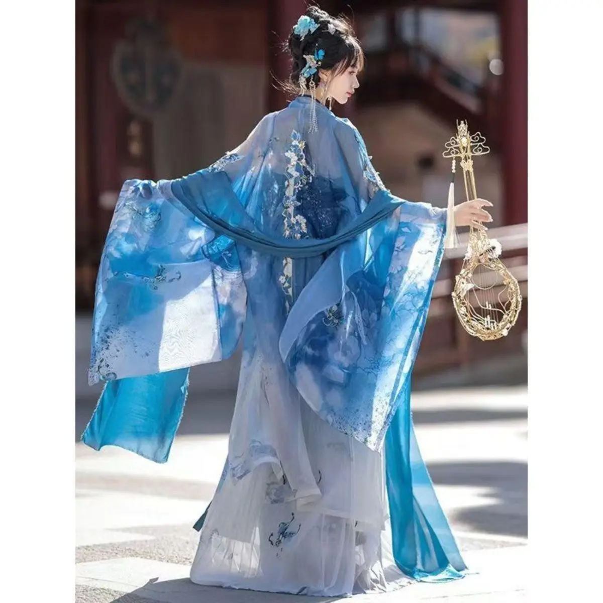 2026 new Heavy Industry Embroidery Hanfu Dress Tang Dynasty Costume Chinese Traditional Chest Tied Immortal Qi Hezi Folded Skirt