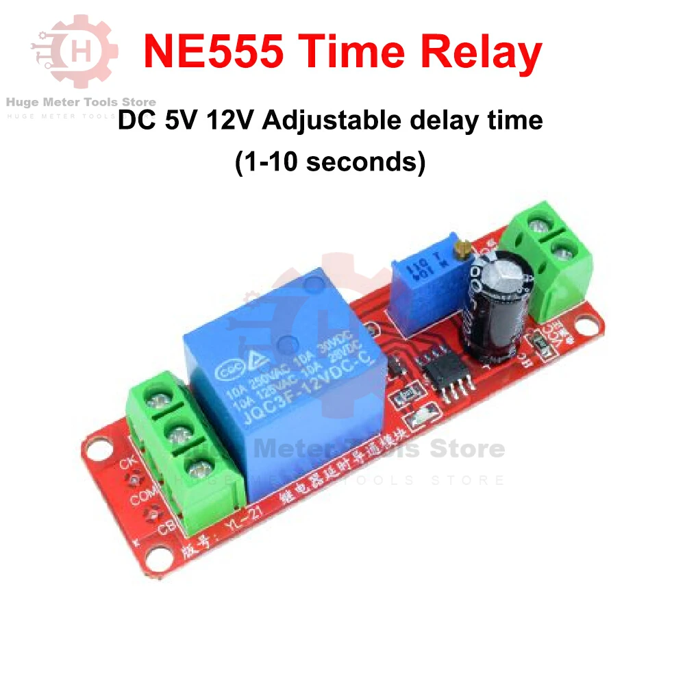 DC 5V 12V Time Delay Relay NE555 Time Relay Shield Timing Relay Timer Control Switch Car Relays Pulse Generation Duty Cycle