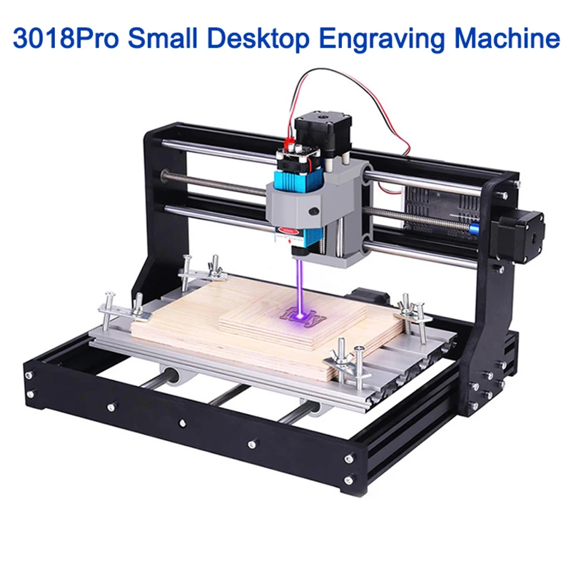 CNC3018pro Macchina per incisione laser 110 V-240 V Plastica/Legno/Acrilico/PVC/PCB Incisione 24 V Mini 3 assi Piccola macchina per incidere CNC