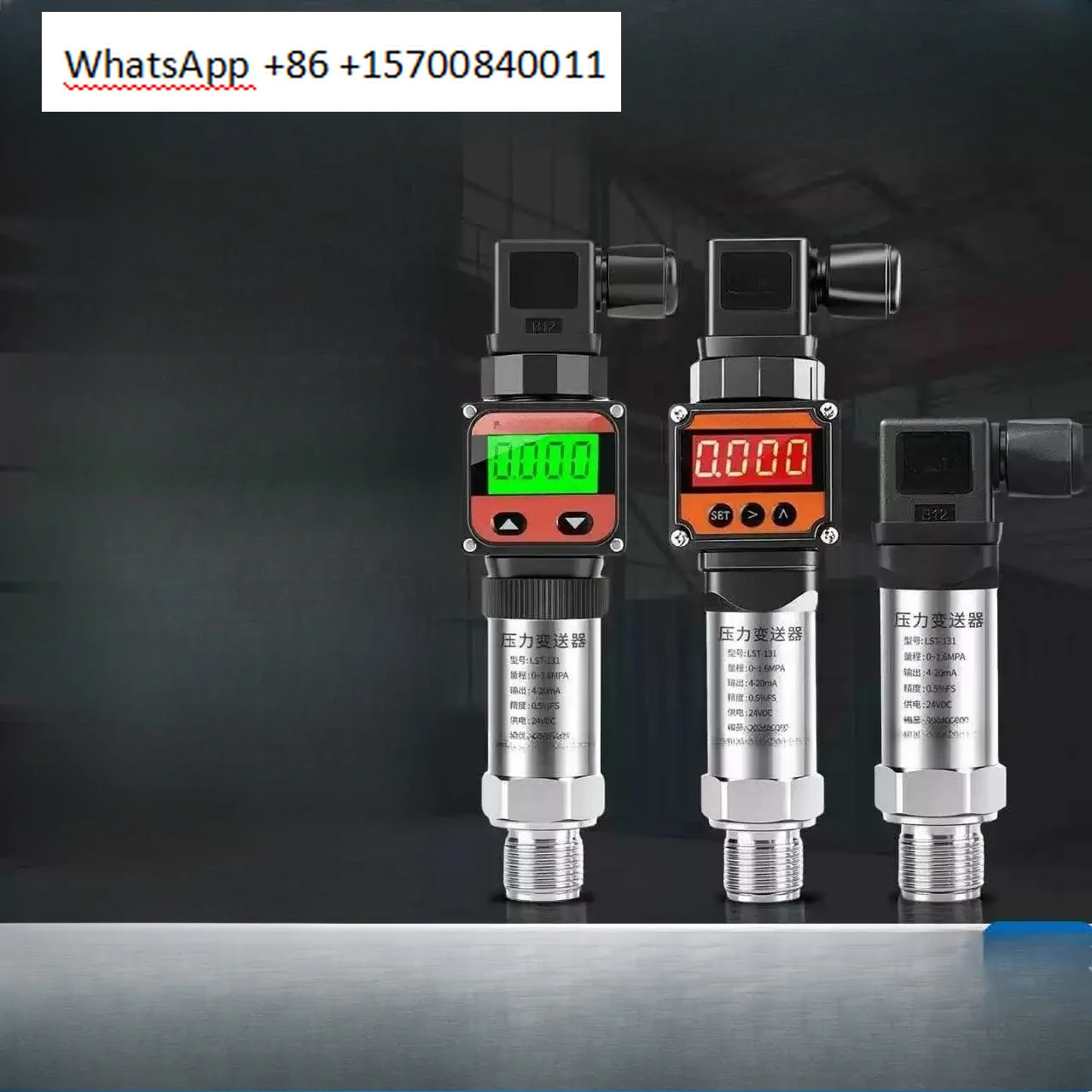 Diffused silicon high-precision pressure transmitter 4-20mA digital display RS485 pressure sensor 0-10V gas-liquid-oil pressure