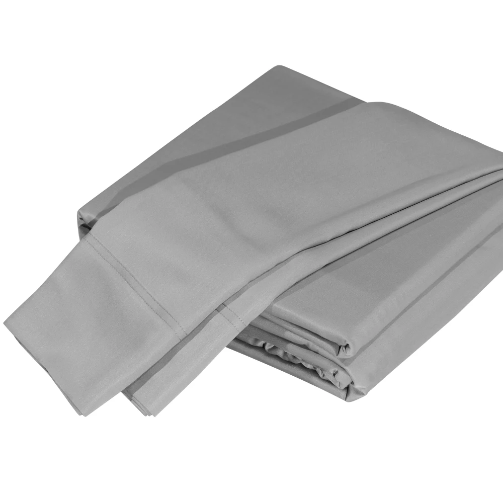 

Luxuriously Soft 100% Viscose Derived from Bamboo 4-Piece Sheet Set , Oeko-TEX Certified, Queen - Silver Grey