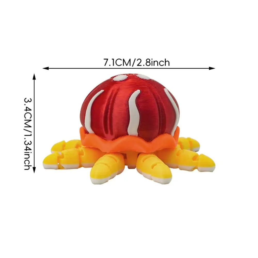 محاكاة المنقولة قنديل البحر زخرفة متعددة المفاصل نموذج دمية ثلاثية الأبعاد مطبوعة قنديل البحر لعبة الحرف الجدة متعددة المفاصل ألعاب حيوانات