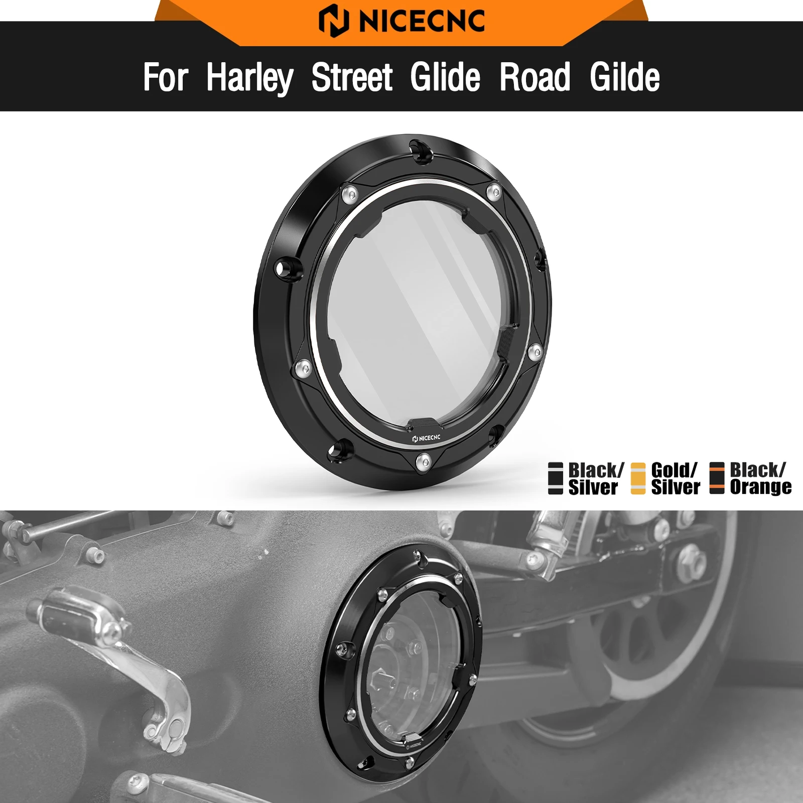 

For Harley Street Glide FLHX 2006-2015 Derby Cover Clutch Cover Road Glide Custom FLTRX Ultra FLTRU Road King FLHR Classic FLHRC