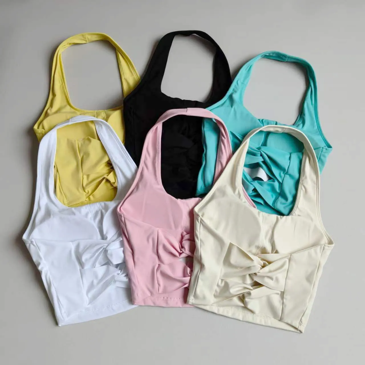Hochintensiver Sport-BH für Frauen mit Brustpolstern, Neckholder, Yoga-Rücken, Trainings-Laufweste, eng anliegender Fitness-BH-Top – Detail 2