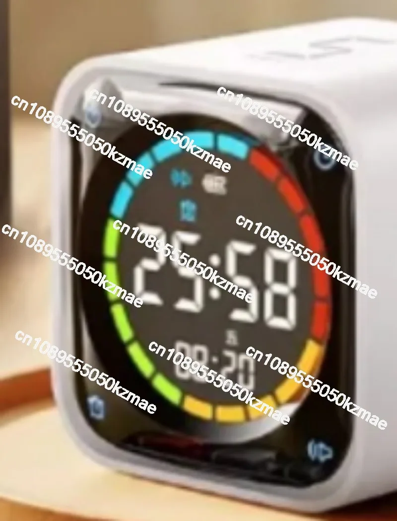 Pomodoro Timer, 4-in-1 Student TimeManagement AlarmClock, 5/10/30/60MinPresetCountdownStopwatch, Rechargeable Desk Visual Timer
