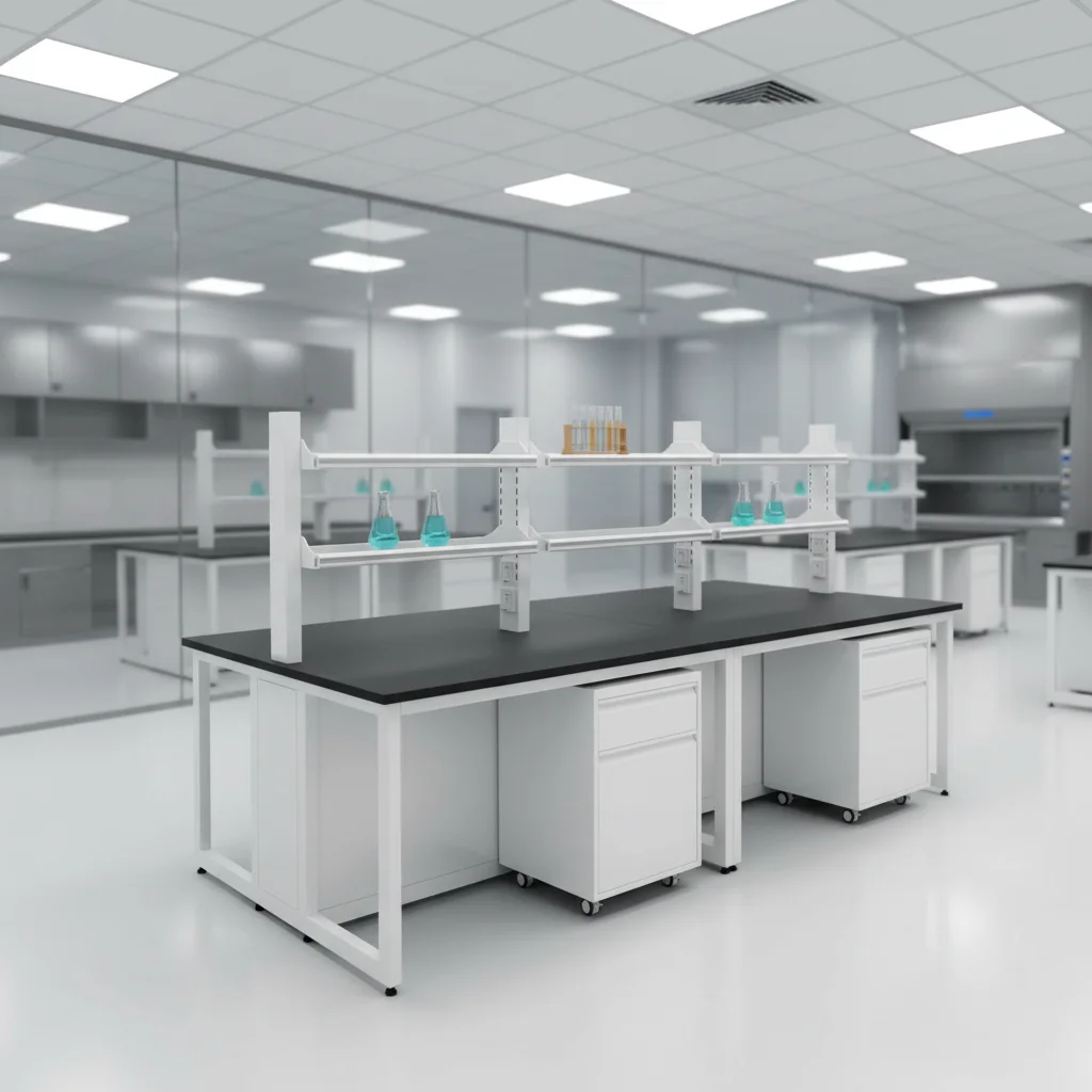 Modern Modular Combination Structure Lab Furniture High Load-bearing Capacity Workbench For Pharmaceutical Hospital Use