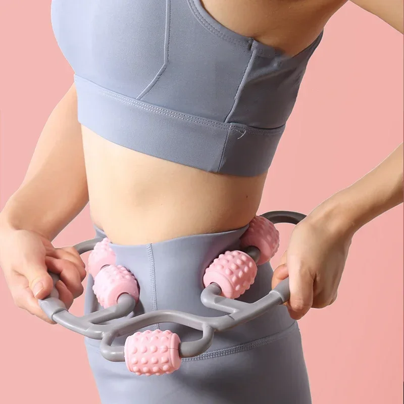 أسطوانة تدليك محمولة لاسترخاء العضلات واللياقة البدنية وحلقة الساق لتخفيف آلام الرقبة والذراع جهاز تدليك متعدد الوظائف #4