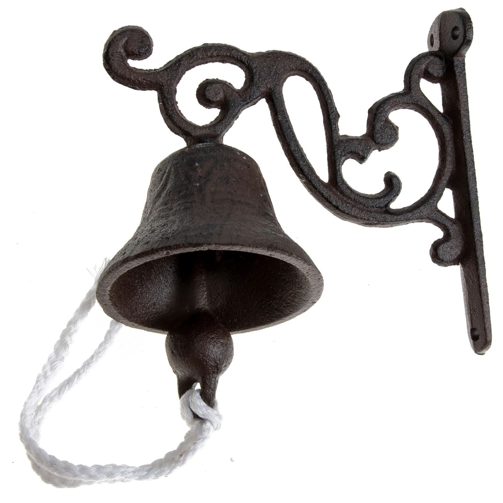 

Iron Wall Hanging Doorbell Vintage Style Retro Manually Shaking Bell for Garden Cottage Front Door Decoration Rustic Doorbells