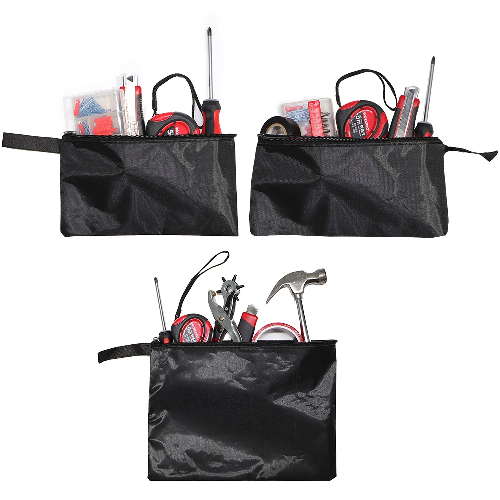 420D Durable Oxford Fabric Hand Tool Bag Screws Nails Drill Bit Waterproof Tools Bags Canvas Instrument Case Organizer