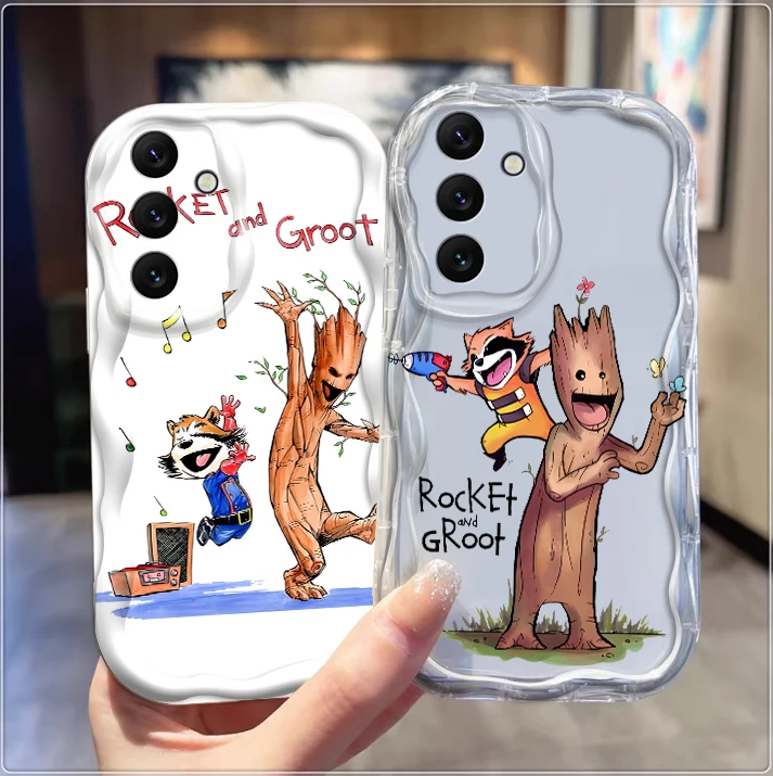 Marvel Rocket Bear Cartoon Cool For Samsung A55 A54 A53 A52 A35 A34 A33 A32 A25 A24 A23 A22 A21S A15 A13 A14 5G Wave Oil TPU