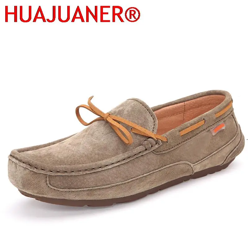 

Men Casual Shoes Fashion Men's Shoes Genuine Leather Suede Men Loafers Moccasins Slip On Summer High Quality Male Driving Shoes