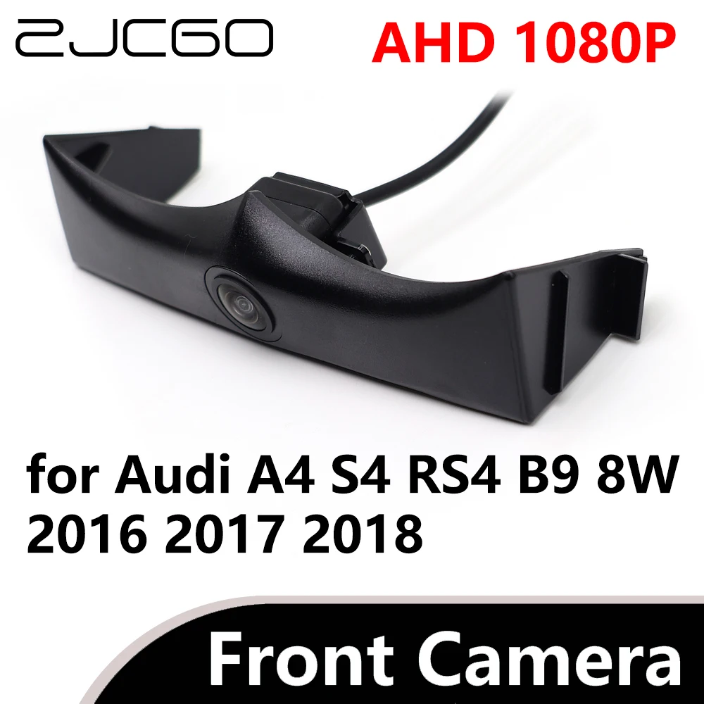 

ZJCGO AHD 1080P CVBS 480P 170° Car Parking LOGO Front View Camera waterproof for Audi A4 S4 RS4 B9 8W 2016 2017 2018