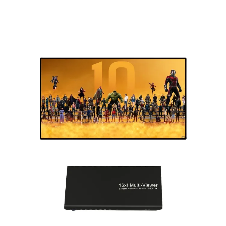 

Профессиональный аудио-видео-световой прибор Bitvisus 1080p для мультивьювера, 16-канальный мультиэкранный коммутатор с инфракрасным пультом ДУ