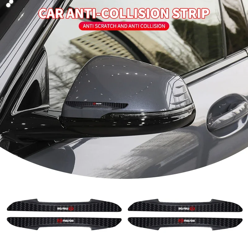 

4pcs Car Body Protector Sticker Anti-Collision Protective Strip For Mazda 2 3 6 5 Axela Atenza CX 5 CX3 323 Emblems Accessories