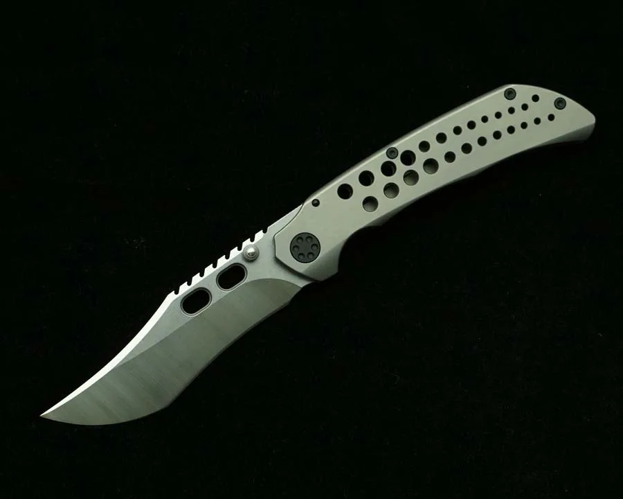 LEMIFSHE Customized 14C28N Blade Titanium Alloy Handle Folding Knife Outdoor Camping Kitchen Survival Multi functional EDC Tools
