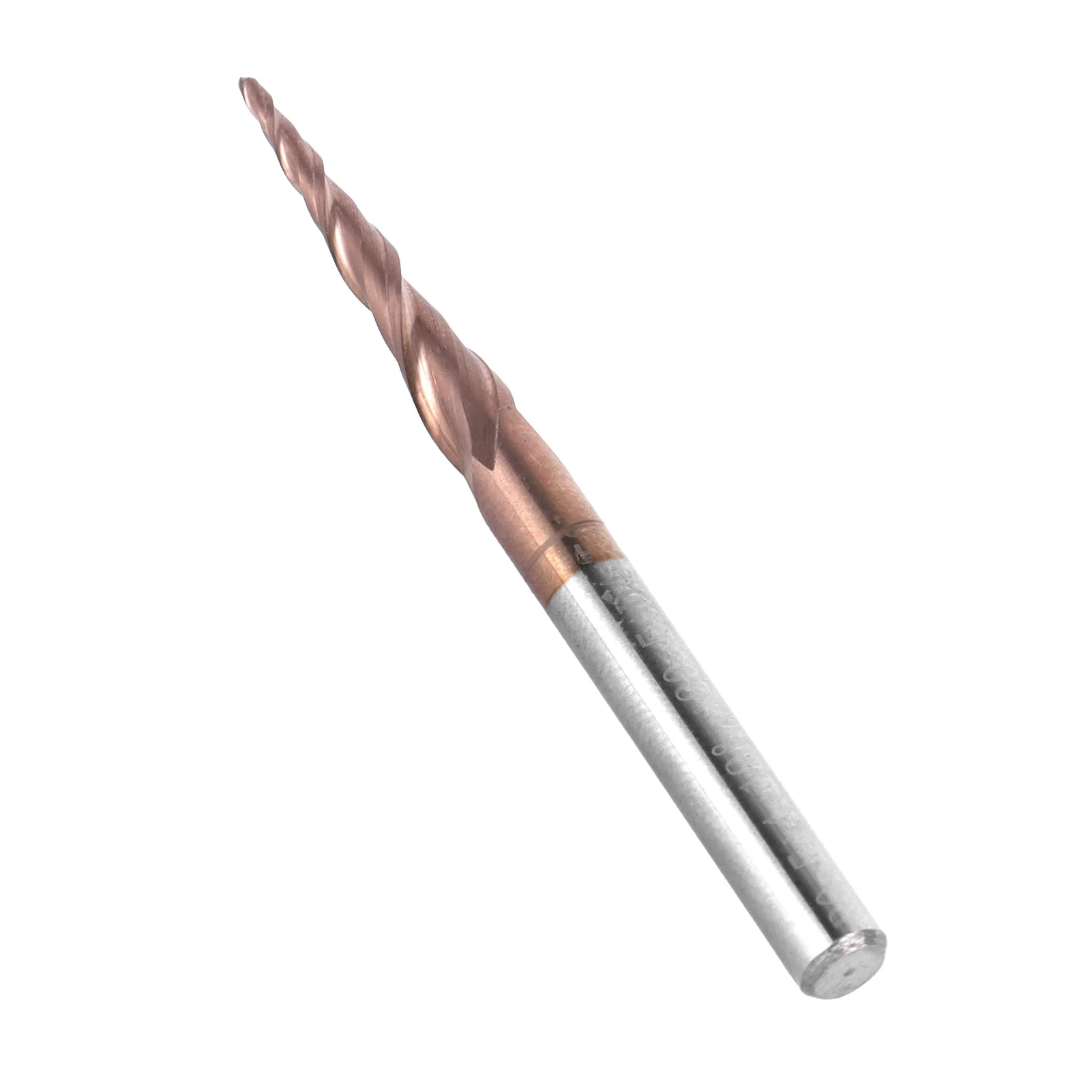 CNC Router Bits End Mill Hardware Tapered Ball Nose End Mill CNC Router Bits Tools Antique Brass Plated 2 Flute R0.5x20.5xD4x50