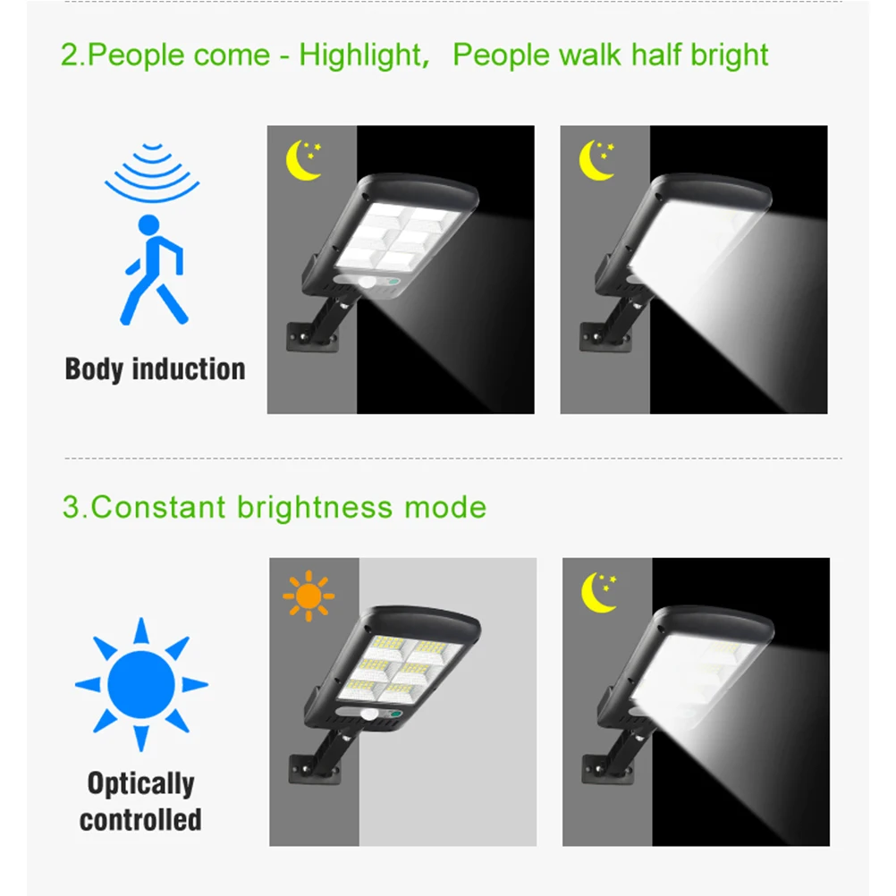 

2024 Upgraded Solar Street Light Outdoor Lamp COB Technology Waterproof Garden Courtyard Light LED Lighting Yard
