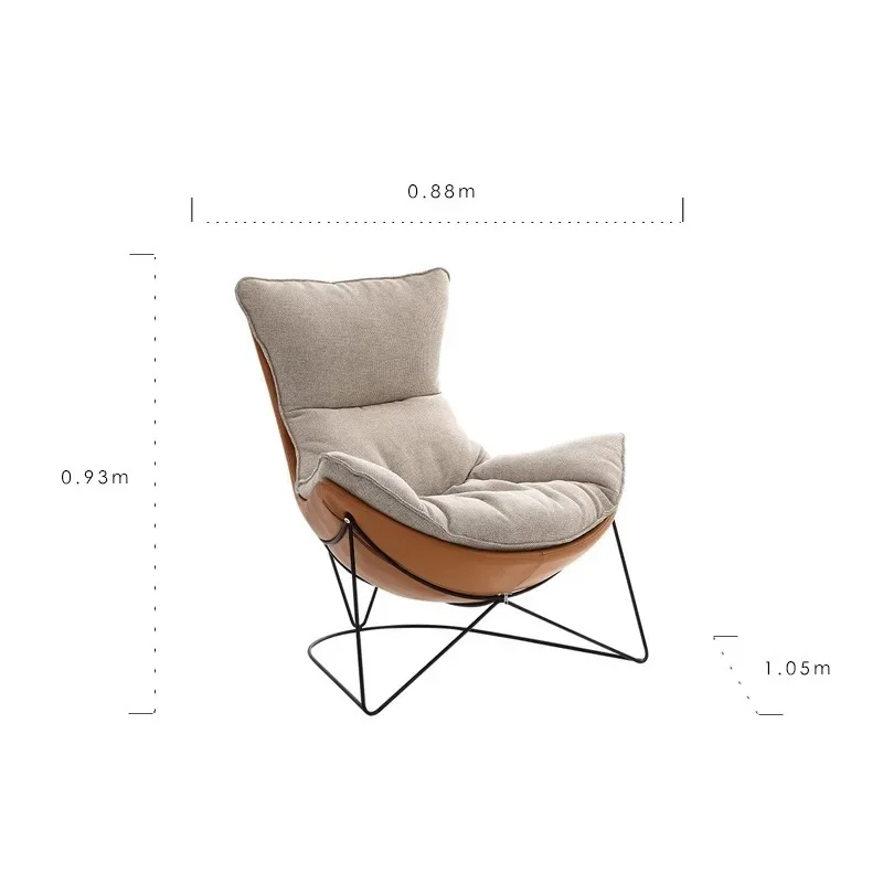 

Modern minimalist lazy sofa chair Fabric Internet celebrity reading stool Dining chair