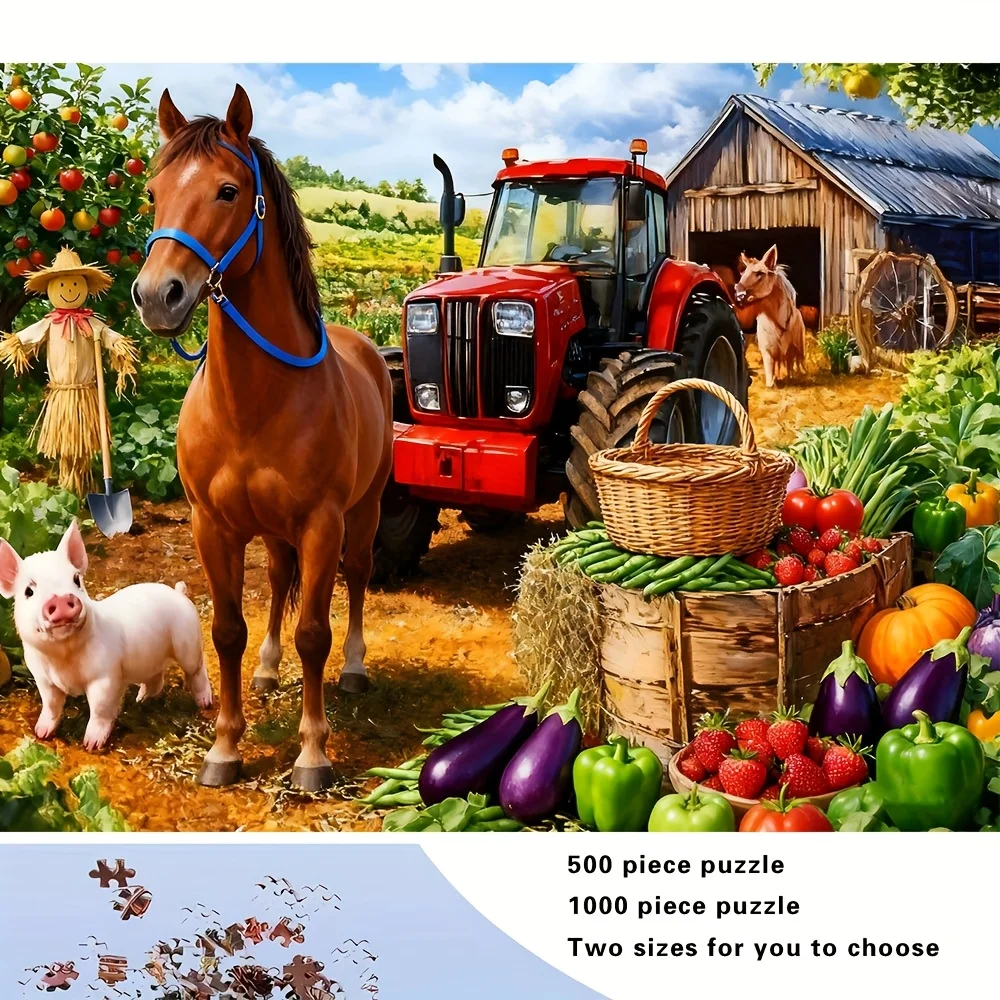 

[Рождественские праздники] Пазл для взрослых 500/1000 шт. - Большая книга-головоломка для взрослых и семьи, сложная головоломка Wi