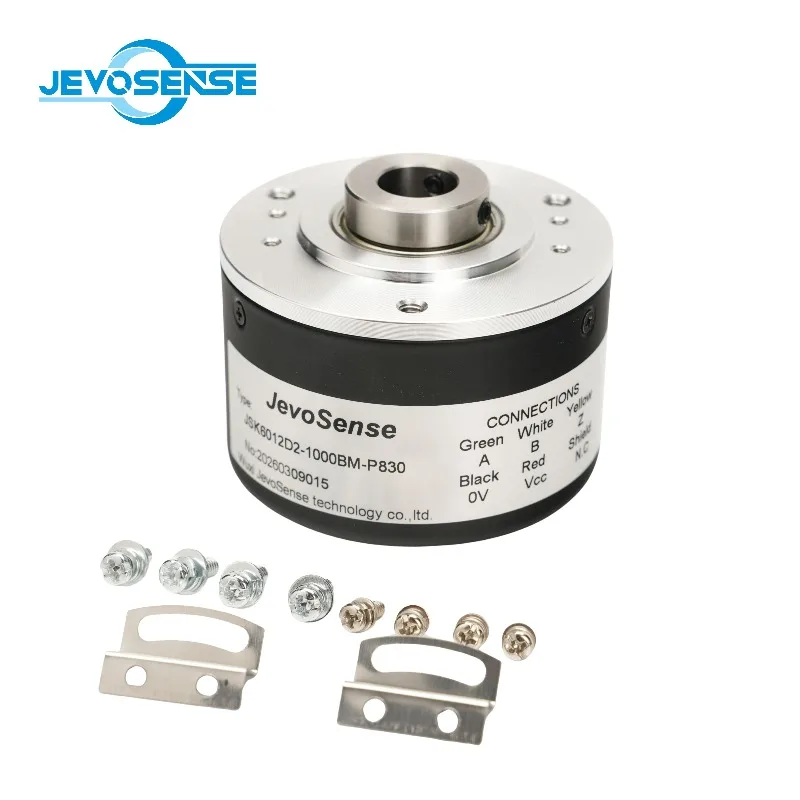 Optical Incremental Hollow Shaft Encoder with 12mm Outer Diameter 1000 Pulses Square Wave Output DC5V & DC5-26V