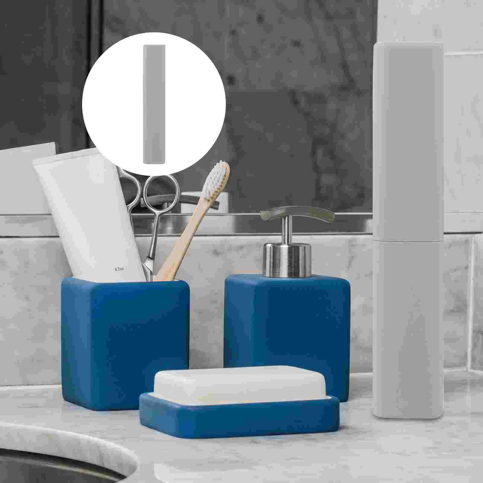 2 Pcs Toothbrush Set Received Outdoor Case Protector Carrying Portable Storage Travel Plastic