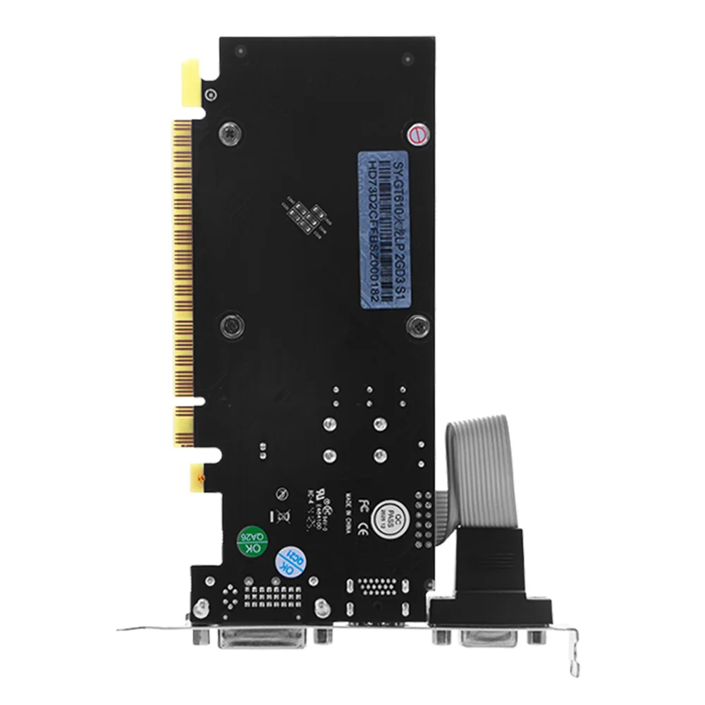 SOYO Graphics Cards NVIDIA GeForce GT 610 2G GDDR3 64bit HDMI*1 DVI*1VGA*1 Video Card For Desktop Gaming Computer view 3