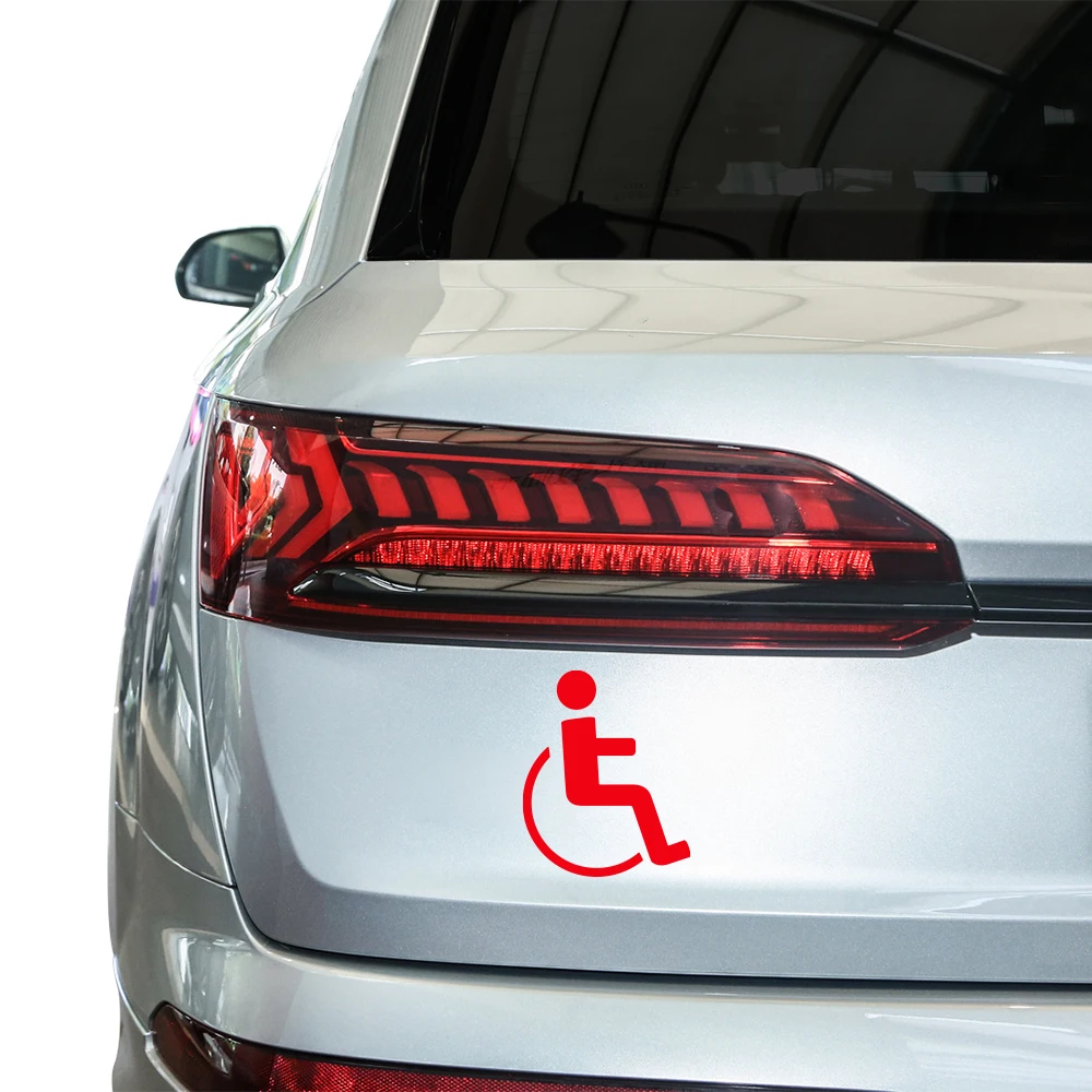 PVC Disabled on Board Car Sticker Wheelchair Sign Lables Warning Sticker Windshield Window Handicapped Vinyl Decals Accessories