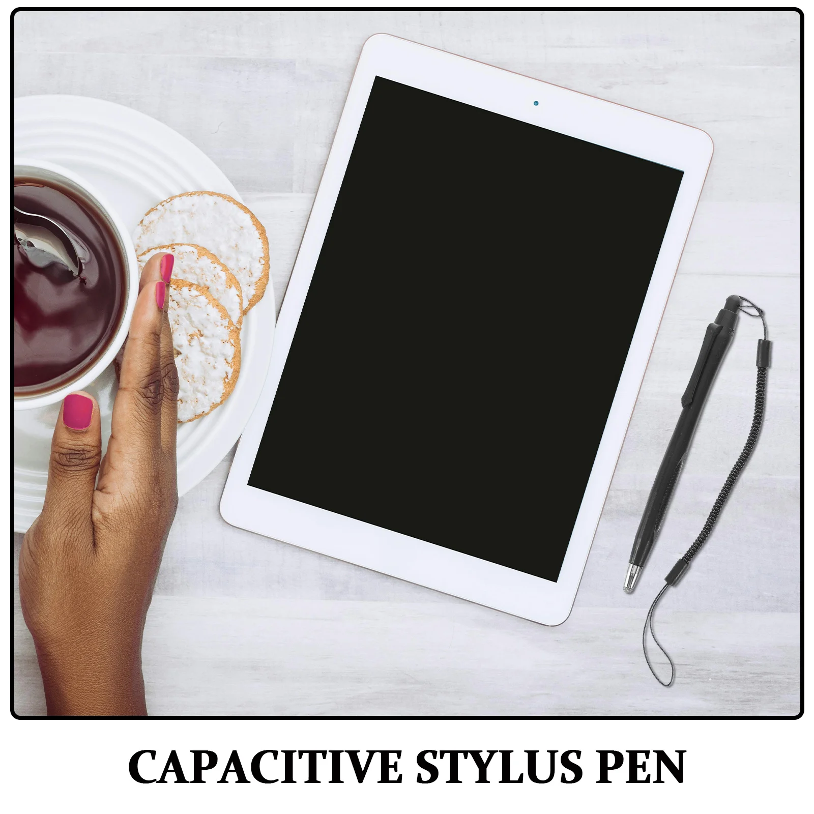 قلم شاشة تعمل باللمس بتصميم مريح للأجهزة اللوحية تجربة رسم سلسة للكتابة