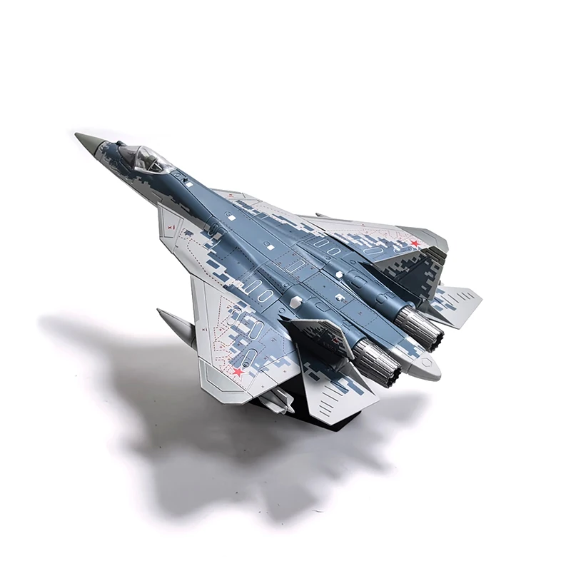 SU-57S Fighter 1/72 Plastic Assembly Military Plane Model Home Placement Collection Decoration Creative Gift (Including Base)