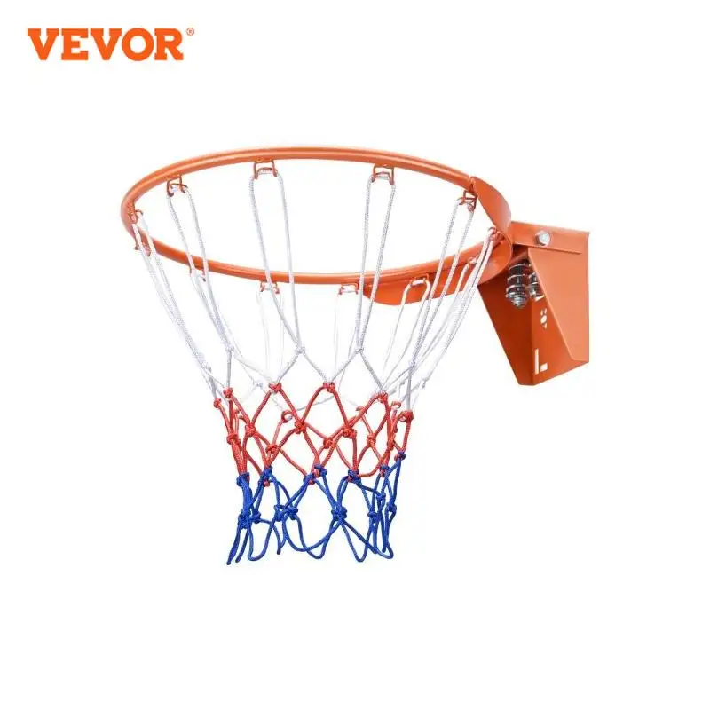 VEVOR Basketball Rim Wall Door Mounted Basketball Hoop Heavy Duty Basketball Flex Rim Goal Replacement with Net for Kids Adults